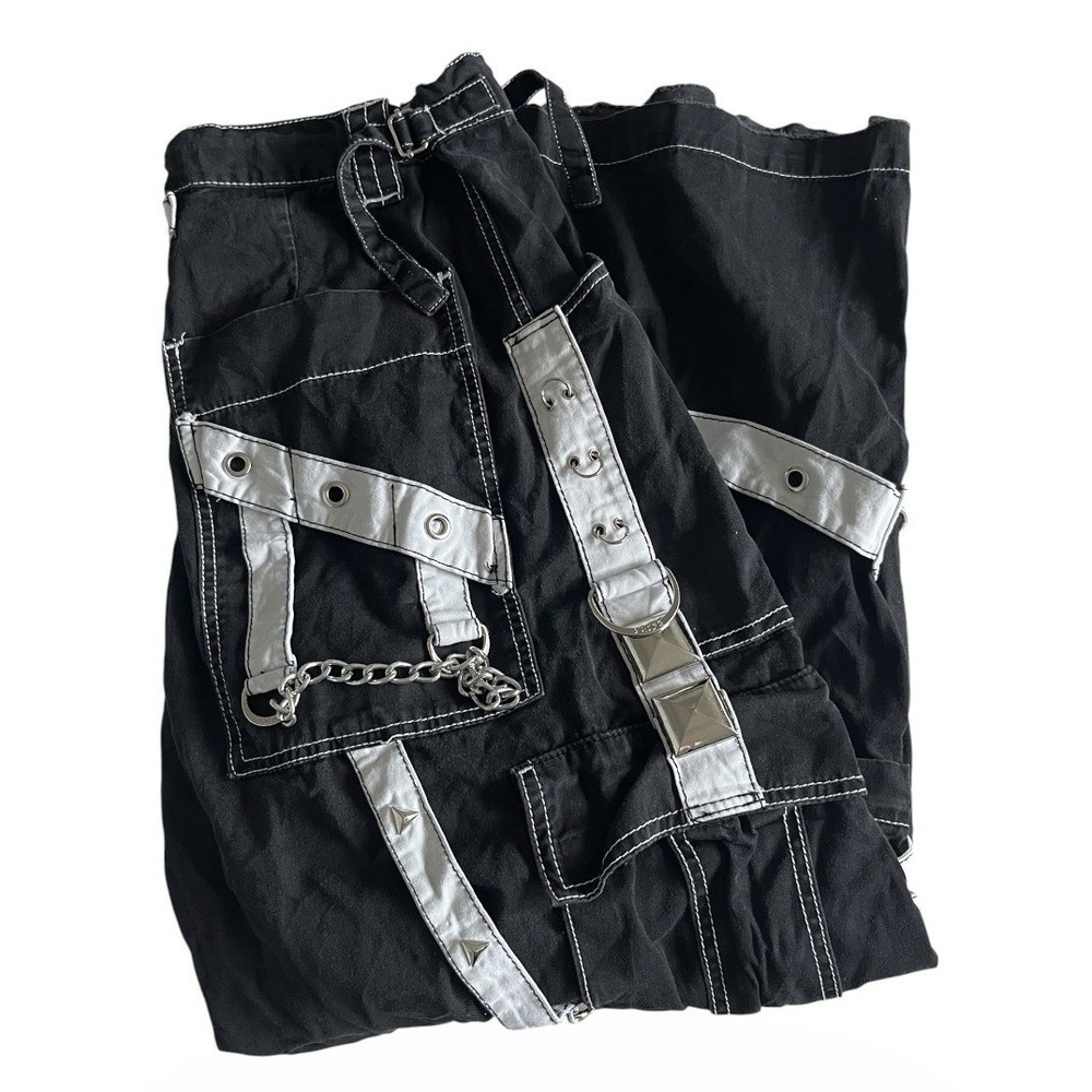 Vtg Tripp NYC Daang Goodman Pants Small Chains Studs Bondage Gothic Punk Rave